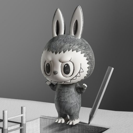 MEGA LABUBU 400% Sketch - Image 3